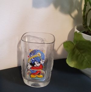 Vintage McDonald's 2000 Mickey Mouse Magic Kingdom Walt Disney Glass Cup